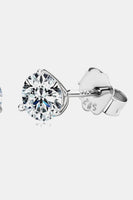 Moissanite 925 Sterling Silver Stud Earrings