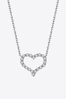 1 Carat Moissanite Heart Pendant Chain-Link Necklace