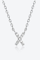 V To Z Zircon 925 Sterling Silver Necklace