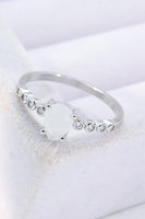 Teardrop Natural Moonstone Ring