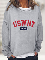 USWNT Round Neck Long Sleeve Sweatshirt