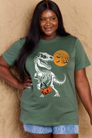 Simply Love Full Size Dinosaur Skeleton Graphic Cotton T-Shirt