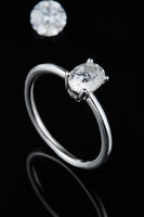 1 Carat Moissanite 925 Sterling Silver Solitaire Ring