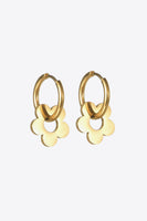 Stainless Steel Hoop Drop Earrings