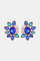 Geometrical Shape Glass Stone Dangle Earrings