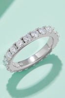 2.3 Carat Moissanite 925 Sterling Silver Eternity Ring