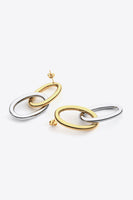 Two-Tone Double Hoop Earrings