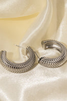 Stainless Steel Scale C-Hoop Earrings