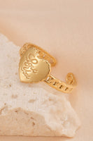 14K Gold Plated LOVE YOU Open Ring