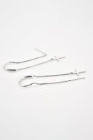 925 Sterling Silver Cross Threader Earrings