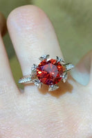 2 Carat Moissanite 6-Prong Ring in Phoenix Fire