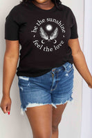 Simply Love Simply Love Full Size BE THE SUNSHINE FEEL THE LOVE Graphic Cotton Tee