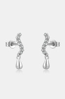 Zircon 925 Sterling Silver Drop Earrings