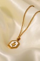 18K Gold Plated Snake Geometric Pendant Necklace