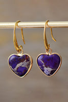 Imperial Jasper Heart Earrings