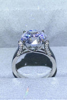 5 Carat Moissanite Platinum-Plated Ring