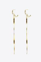 925 Sterling Silver Long Snake Chain Earrings