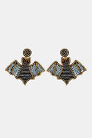 Bat Shape Beaded Dangle Earrings