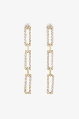 Rhinestone Chunky Chain Drop Earrings