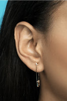 Inlaid Zircon Single Pin Earring