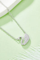 Moissanite Swan 925 Sterling Silver Necklace