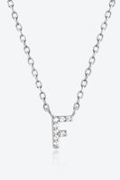 A To F Zircon 925 Sterling Silver Necklace