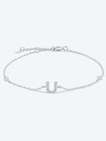 Q To U Zircon 925 Sterling Silver Bracelet