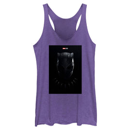 Junior's Marvel Black Panther Wakanda Forever Black Panther Mask Poster Tank Top