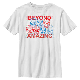 Boy's Marvel Spider-Man Beyond Amazing SPIDEY MASKS AMAZING T-Shirt