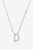 A To F Zircon 925 Sterling Silver Necklace