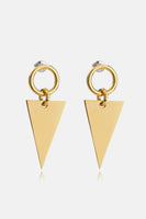 Stainless Steel Triangle Dangle Earrings