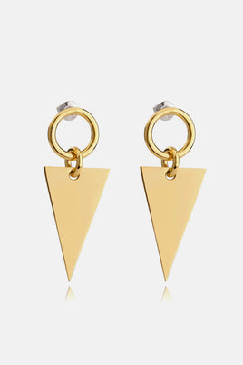 Stainless Steel Triangle Dangle Earrings