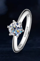 Wonderful Life 1 Carat Moissanite Platinum-Plated Ring