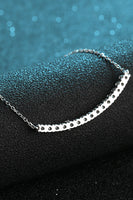 Sterling Silver Curved Bar Necklace