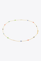 18K Gold-Plated Multicolored Bead Necklace