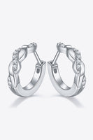 Moissanite Twisted Platinum-Plated Earrings