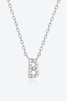 A To F Zircon 925 Sterling Silver Necklace