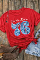 SEVENTEEN 76 Graphic Cuffed Sleeve Tee