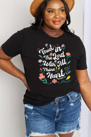 Simply Love Full Size TRUST IN THE LORD WITH ALL THINE HEART PROVERBS 3:5 Graphic Cotton Tee