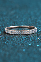 Moissanite 925 Sterling Silver Half-Eternity Ring