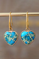 Imperial Jasper Heart Earrings