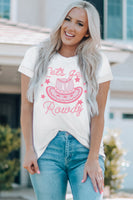 Cowboy Hat Graphic Round Neck Tee