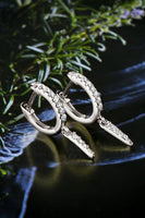 Moissanite 925 Sterling Silver Huggie Drop Earrings