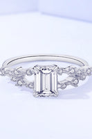 1 Carat Moissanite 4-Prong Split Shank Ring