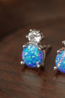 4-Prong Opal Stud Earrings