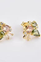 Zircon Decor 925 Sterling Silver Stud Earrings