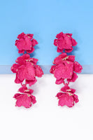 Flower Shape Zinc Alloy Dangle Earrings