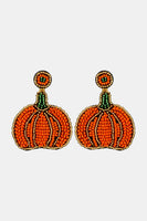 Beads Detail Pumpkin Shape Dangle Earring