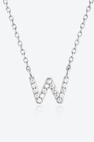 V To Z Zircon 925 Sterling Silver Necklace