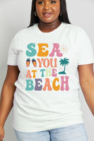 Simply Love Full Size SEA YOU  AT THE  BEACH Graphic Cotton Tee